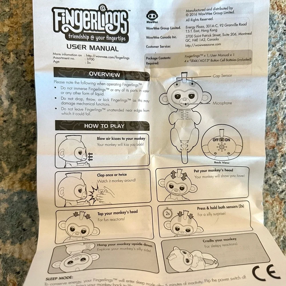 Fingerlings‎ Purple Monkey Kids Toy, 2016